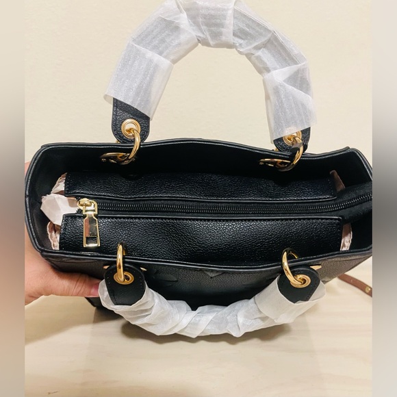 2 pc Black VEGAN LEATHER purse wallet set great gift holiday birthday gift - Picture 12 of 16